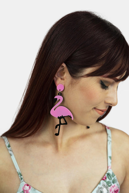 Dancing Flamingo Earrings