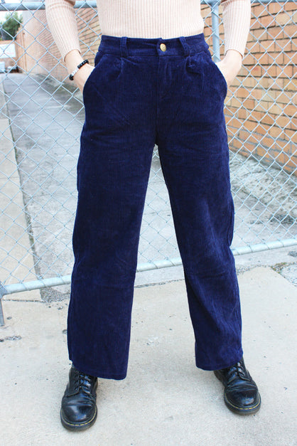 Marcia Corduroy Pants Navy Blue