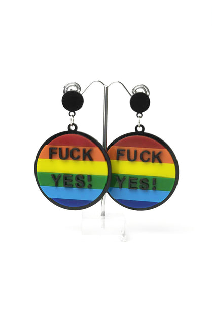 F*ck Yes Pride Earrings