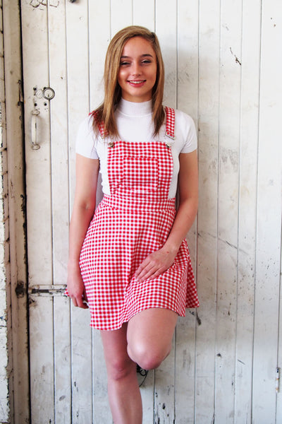 Red Gingham Pinafore