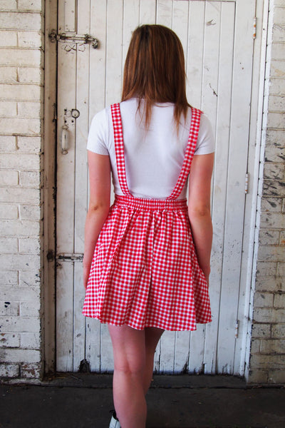 Red Gingham Pinafore
