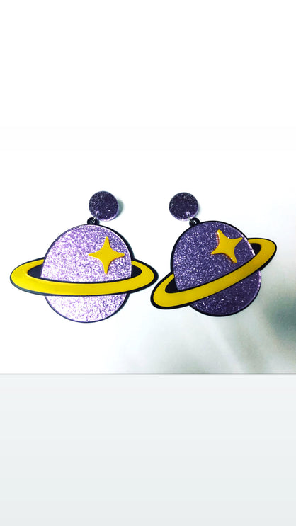 Saturn Planet Earrings