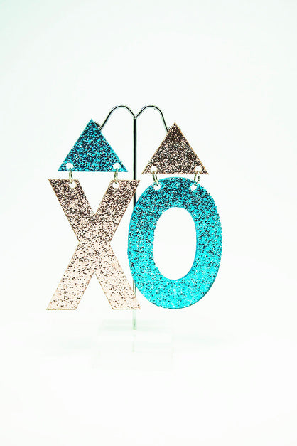 XO Earrings Glitter