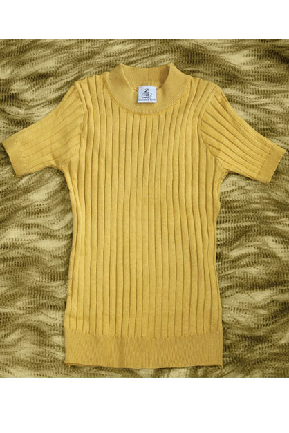 Mustard Ribbed Basic Top