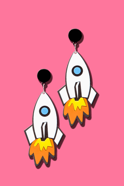 Rocket Ship Earrings